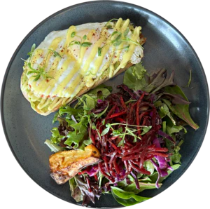 image of avocado and egg toast